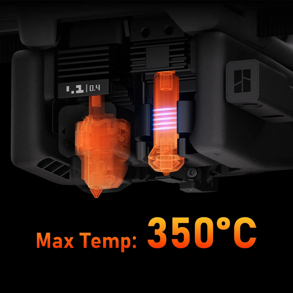 H2C Smart Induction Hotend for Bambu Lab H2C 3D Printer Standard Flow Hot End 0.2/0.4/0.6/0.8mm for H2C Extruder Print Head