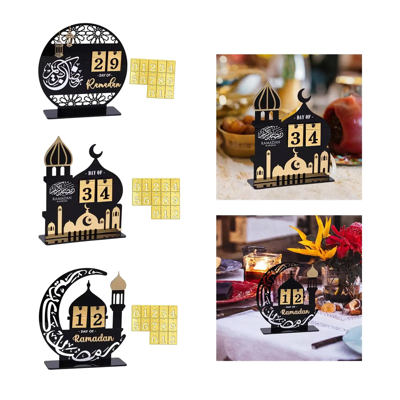

Ramadan Advent Calendar, Ramadan Decoration Desk Vacation Islamic Muslim Mosque