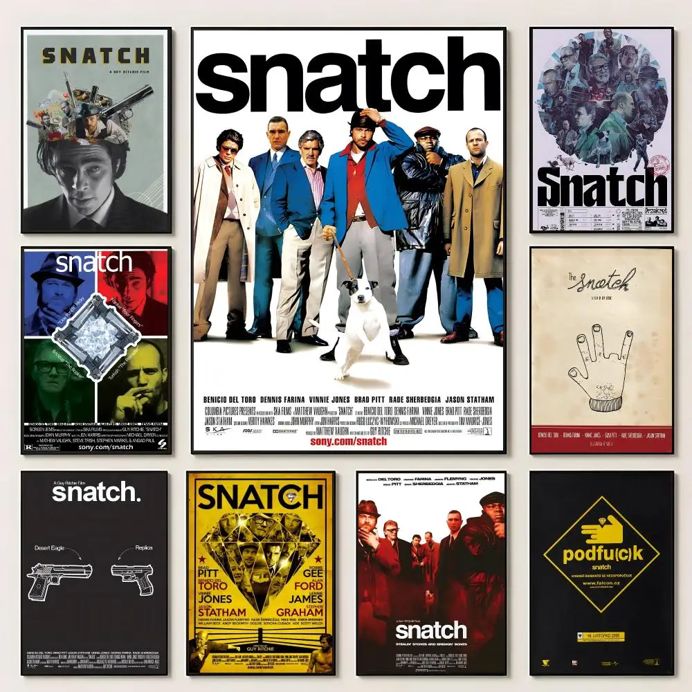 Movie Snatch Poster Self‑Adhesive Waterproof PP Poster Coffee House Bar Wall Art Sticker Room Home Decor