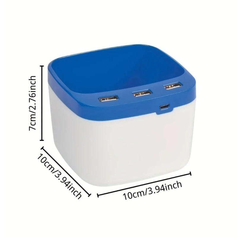 

Настольный держатель для ручек и адаптер USB2.0 с тремя портами и светодиодной подсветкой. Учебный инструмент для студентов и