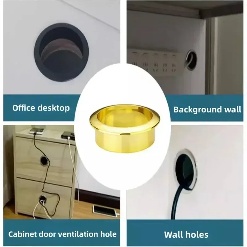 New Office desk wiring hole decoration cover Plastic computer hole cover Cable Outlet Port Furniture Hardware Desk Accessorie