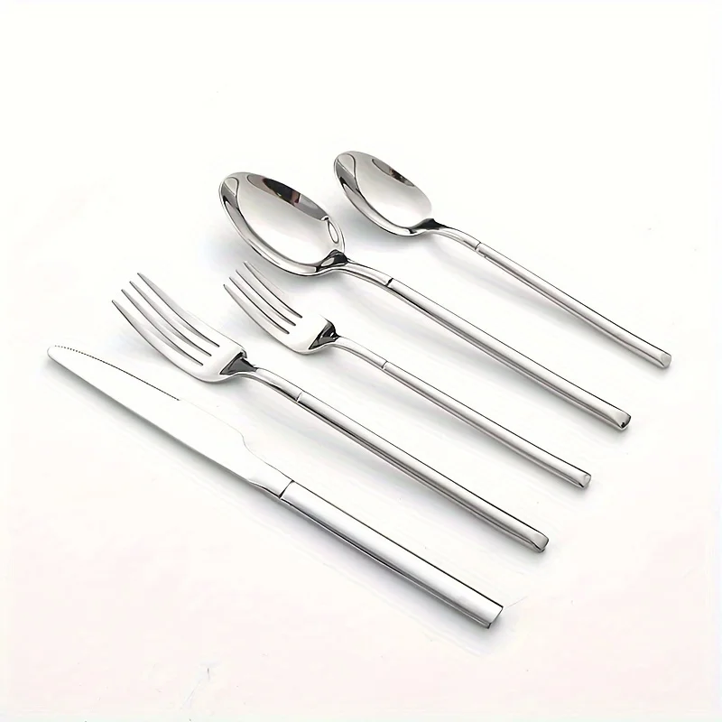 

20/30pcs Luxurious Stainless Steel Cutlery Set - Heavy Duty, Mirror Polished, Dishwasher Safe, Elegant Service for 4/6 Peopl