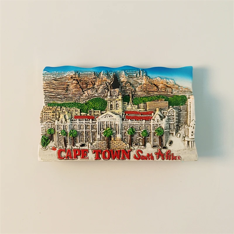 África del Sur, ciudad del cabo, sala de ciudades, estereoscópica 3D, recuerdos de turismo, pintura de resina, decoración del hogar, imanes de refrigerador