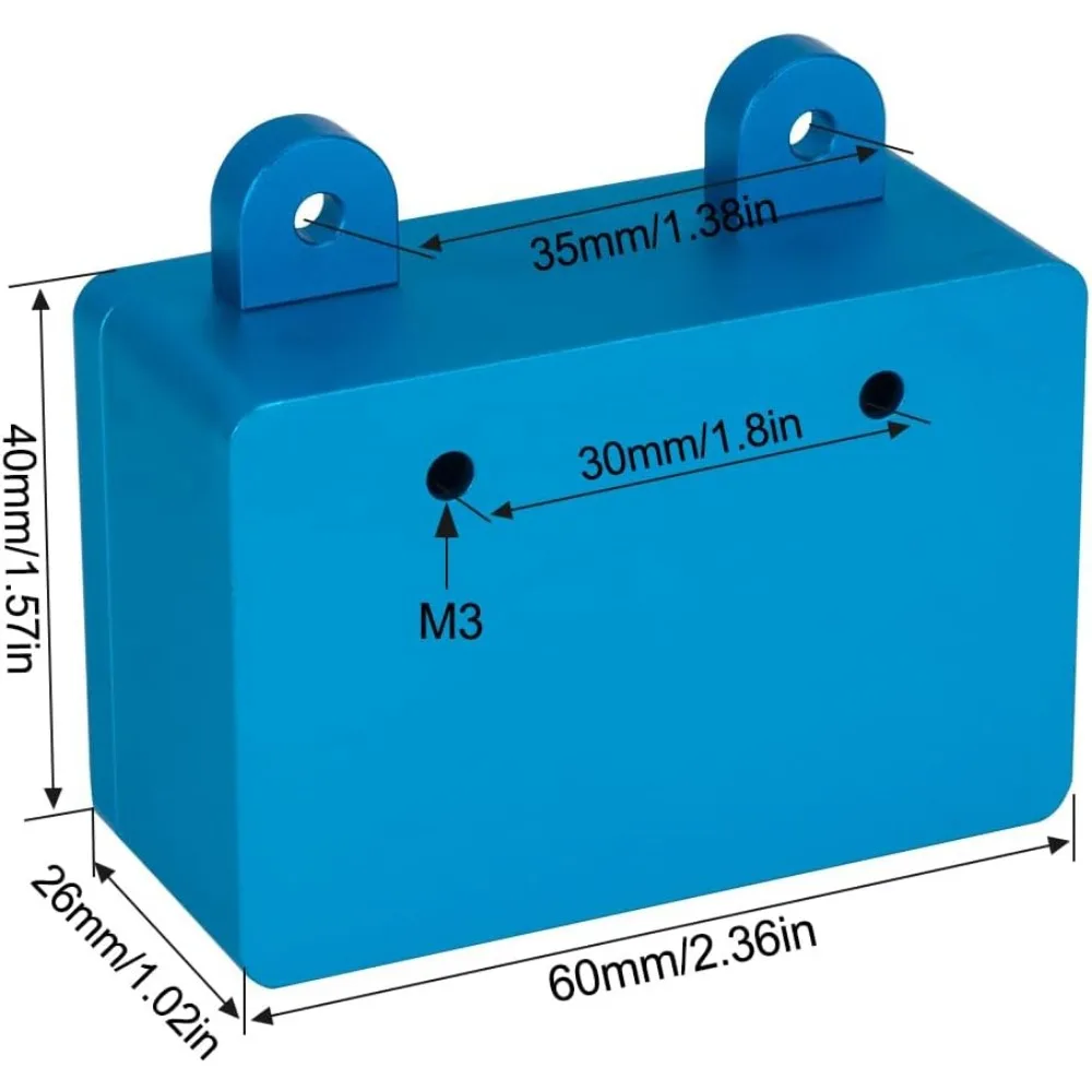 1/10 Scale Aluminum Fuel Cell Receiver Box for 1/10/1/8 RC Crawler, RC4WD, TF2, SCX10 Pro, VS4-10, Crawler Upgrades (Blue)