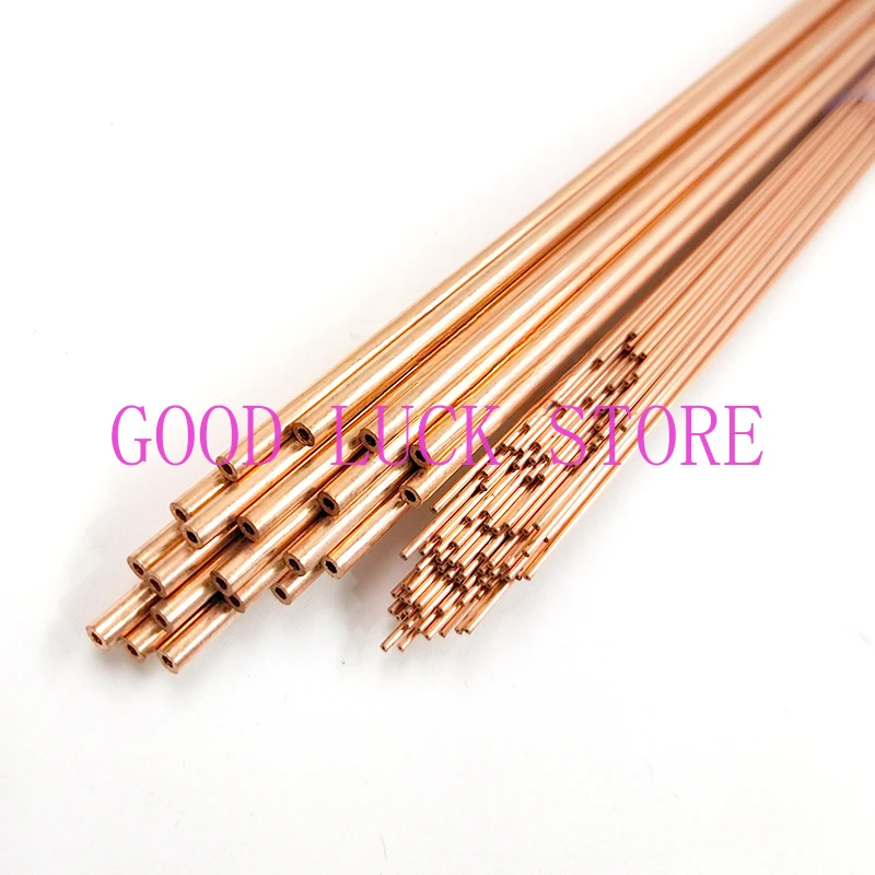 100pcs  Copper Tube,Drill EDM Copper Pipe,Drilling EDM Electrodes OD0.3-1.0,single Hole Electrode Tube L=400/500MM