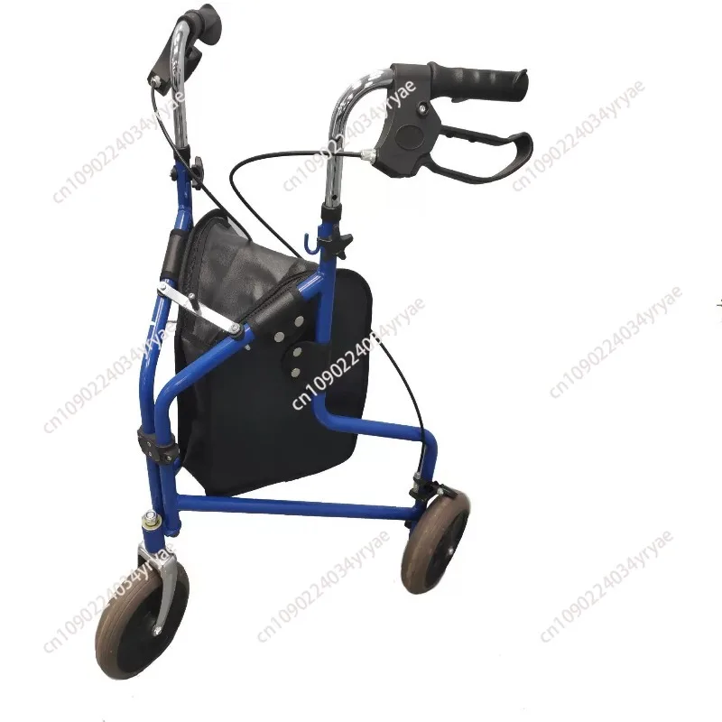 Senior Folding Trike Walker with Shopping Basket - Lightweight Mobility Aid & Assist Cart for Elderly