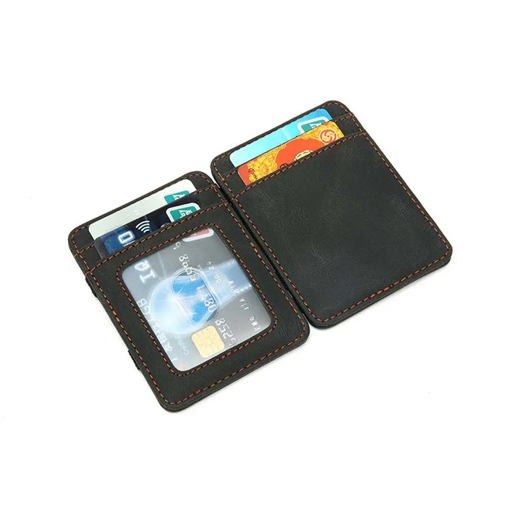 

Creative Fashion Gift Card Cover Men ID Card Case With Ribborn Mini Coin Purse Cash Clip Magic Wallet Money clips