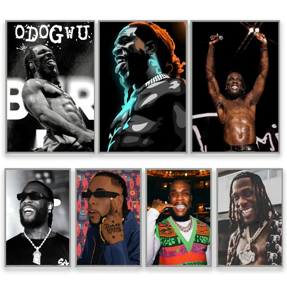 

Good Rapper Burna Boy Painting Calligraphy Aesthetic Cotton Canvas Wall Art for Coffee Room Bar Coffee House Decoration