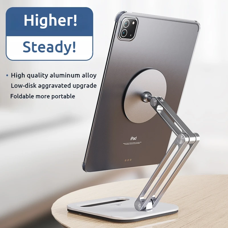 BONERUY-Suporte Dobrável Tablet Magnético, Suspensão Ajustável, Suporte iPad para 5-14 "Phone Stand