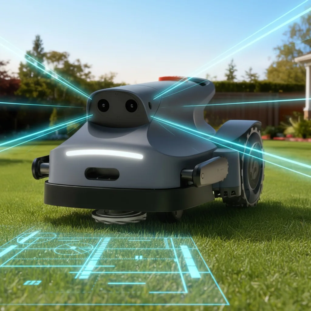 Hot Electric Robotic Lawn Mower Automatic Remote Controlled Pruning Robot Mobile Phone Planning Path for Efficient Grass Cutting