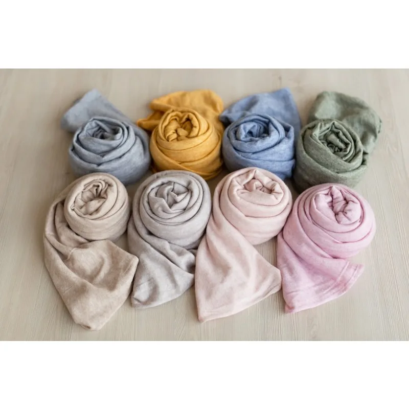 غلاف مطاطي لحديثي الولادة من الأنجورا - قماش محبوك ناعم لدعائم التصوير الفوتوغرافي #4