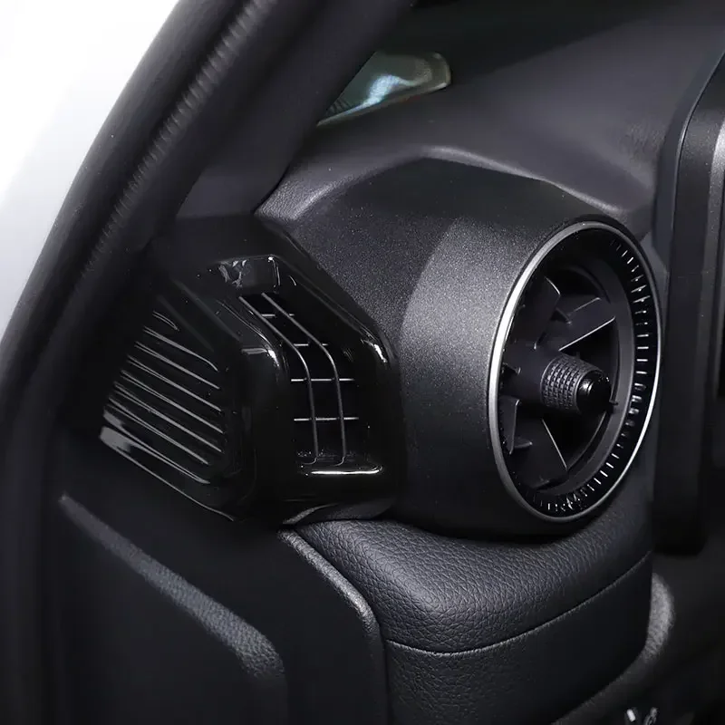 

For Toyota Land Cruiser Prado 250 LC250 2024+ ABS Black Car Glass Defog Side Air Vent Frame Sticker Car Interior Accessories