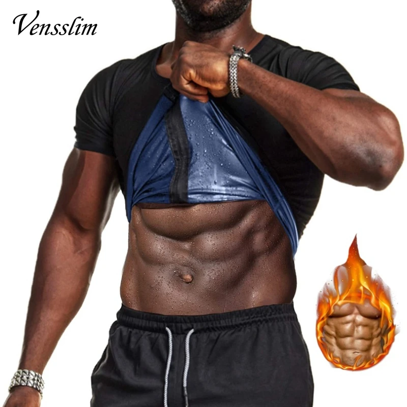 

Мужской тренировочный костюм Vensslim для тренировок с коротким рукавом и молнией