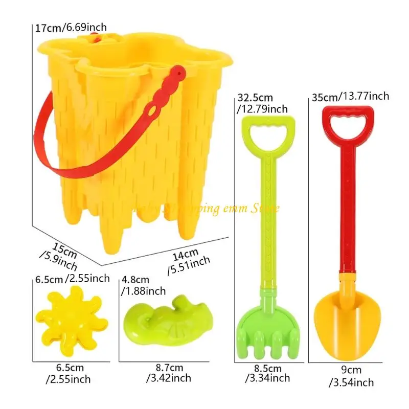 23GD Sand and Water Play Kits Set 5 voor kinderen bevordert hands -on leren en fantasierijke Play Beach en Pool Sandpit Toy