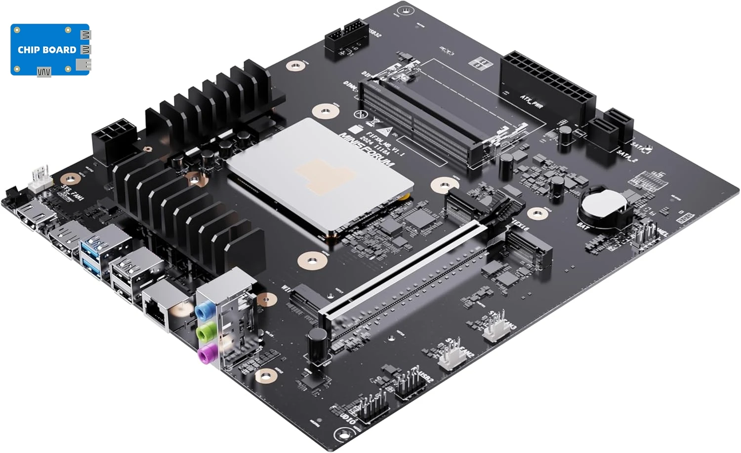 VivaCTMinisforum BD795m: AMD Ryzen 9 7945HX Mini Board, Dual PCIe 4.0 & SATA3, HDMI2.1/DP1.4