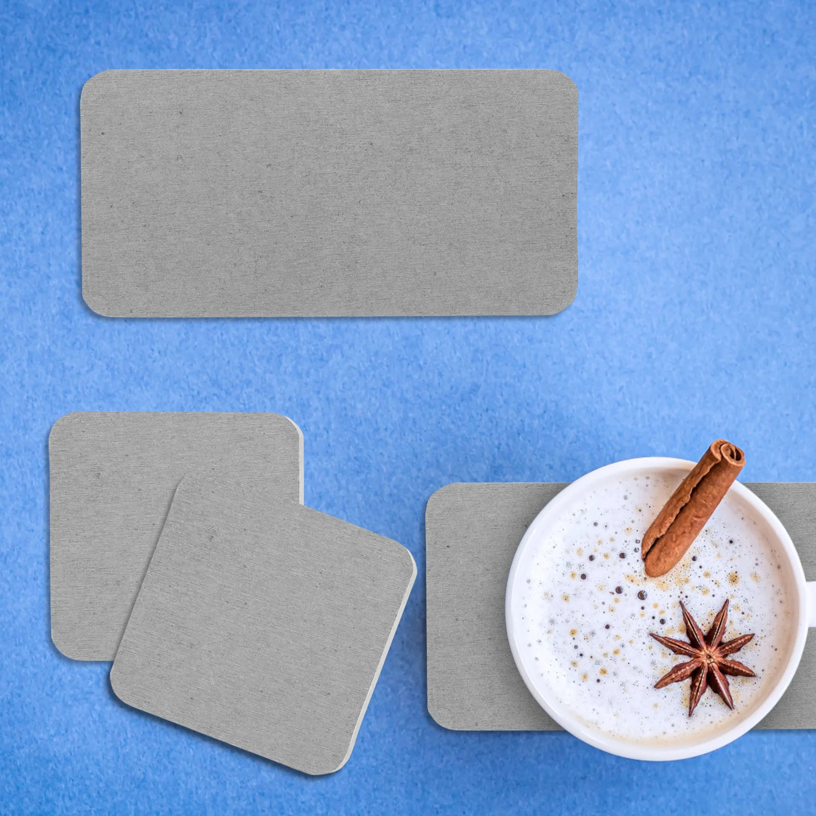 

4Pcs Absorbent Diatomite Coasters Cup Pads Water Drying Mat Non-Slip Heat Insulation for Home Kitchen Bathroom
