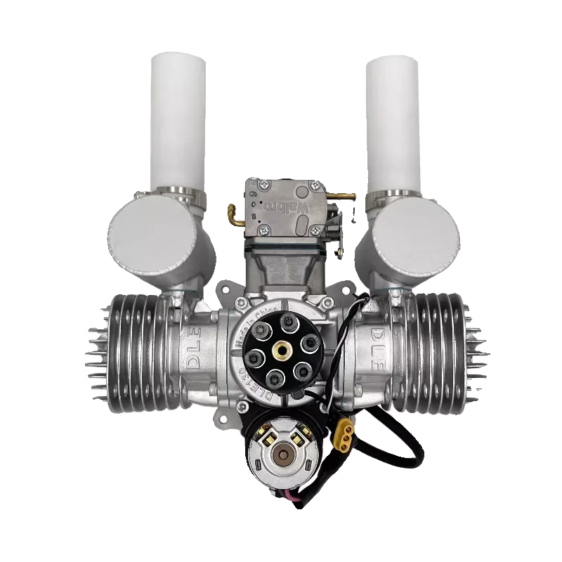 DLE130 Engine Model Toy Electric Starter Generator Version  Double Cylinder Drone Aircraft