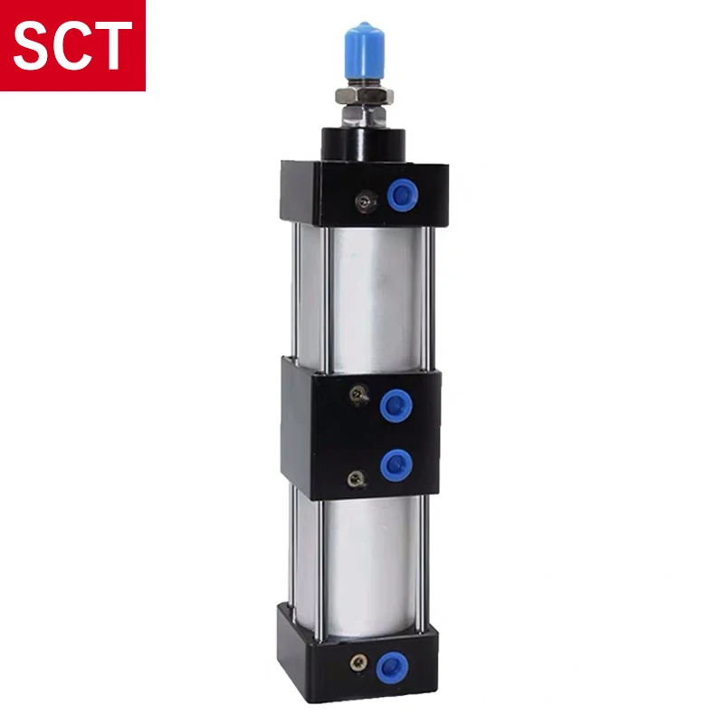 

SCT40/50/63 Multi Position Series Air Pneumatic Cylinder Double Force Boosting With High Thrust 25-1000mm Stroke Double Acting