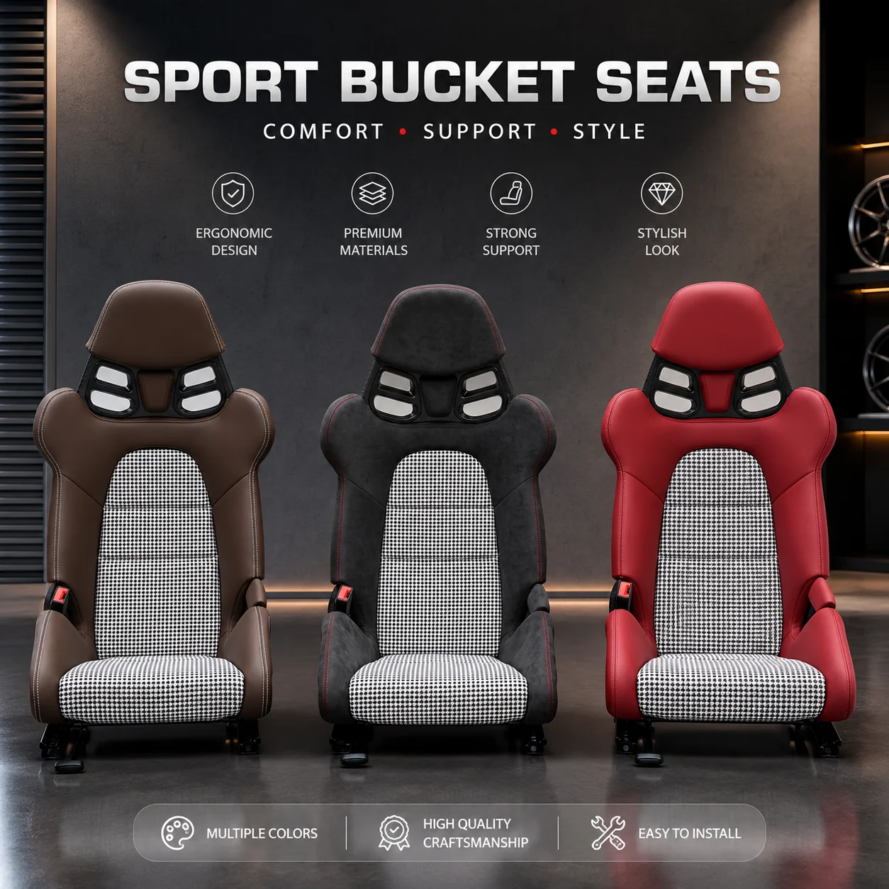 Lightweight Adjustable Racing Seats for Porsche 718 Boxster Spyder 982 GT3 RS Customizable Car Interior Bucket Sport Seat