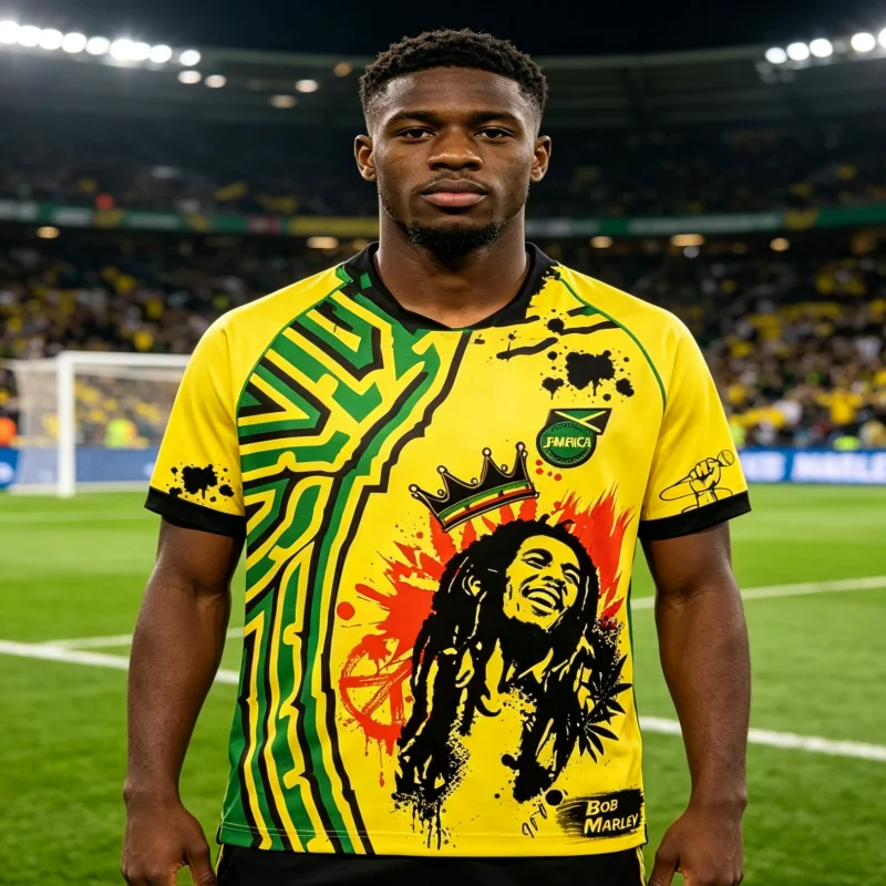 Camiseta de Verão Masculina e Infantil Jamaica com Estampa 3D Bob Marley Edição Especial Jersey Grafite Blazer Camisetas para Família e Crianças