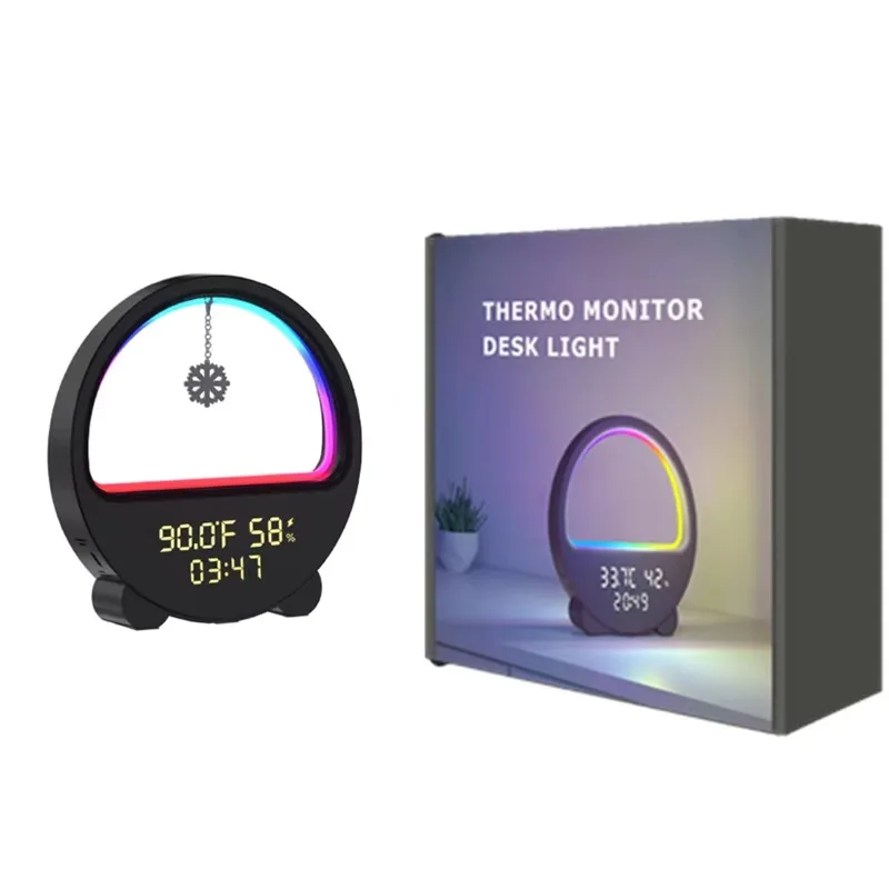 

Thermal monitor desk lamp temperature humidity ambient lighting integrated