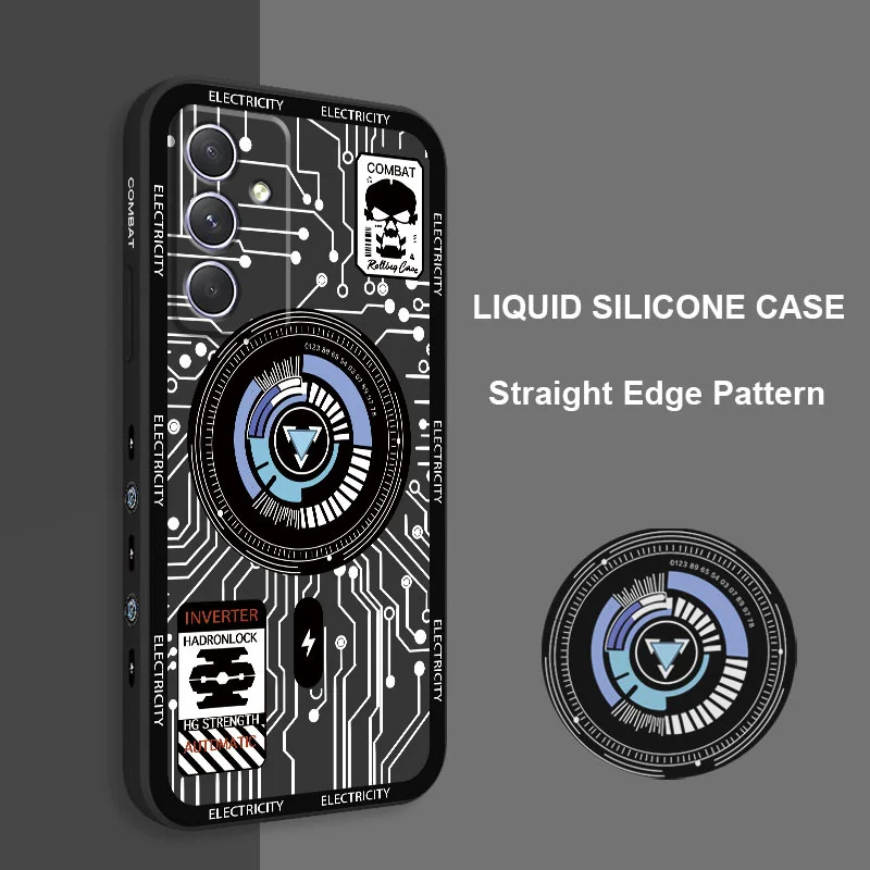 Mechanical Circuit Phone Case For Samsung Galaxy A17 A07 A56 A36 A26 A16 A06 A54 A34 A24 A14 A55 A35 A25 A15 A05 4G 5G Cover