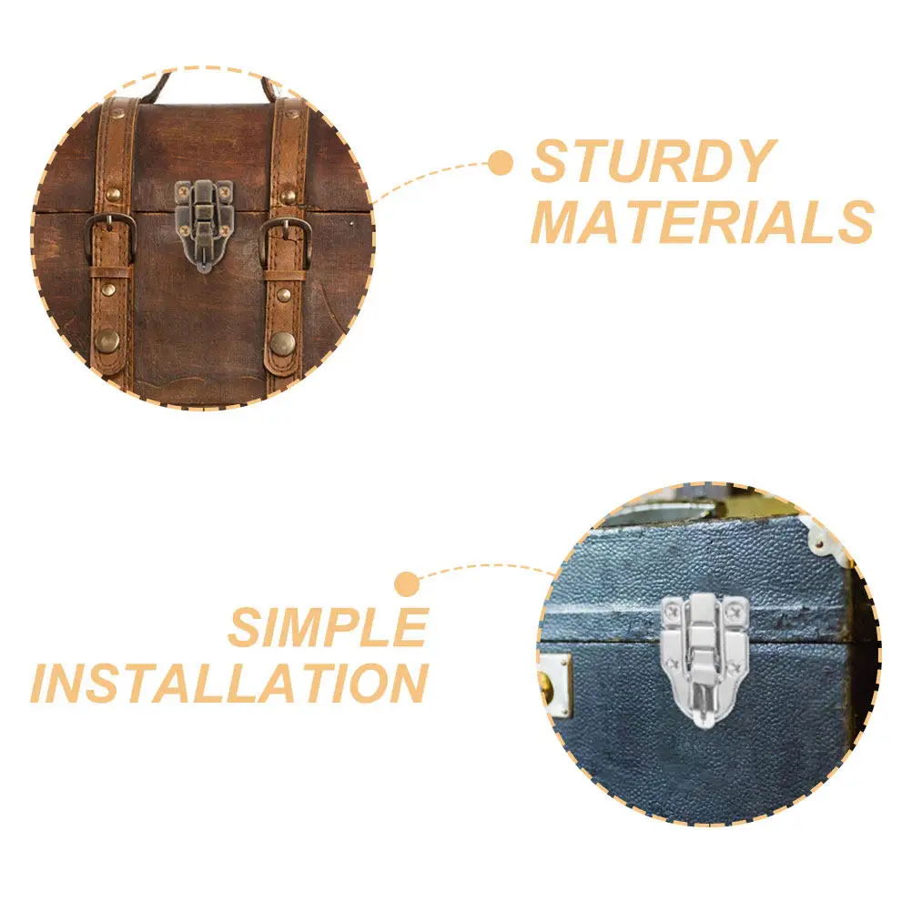 

15 шт. металлических защелок-замков в винтажном стиле для шкатулок, декоративные маленькие застежки-замки для подарочных коробок, защелки-замки для деревянных шкатулок