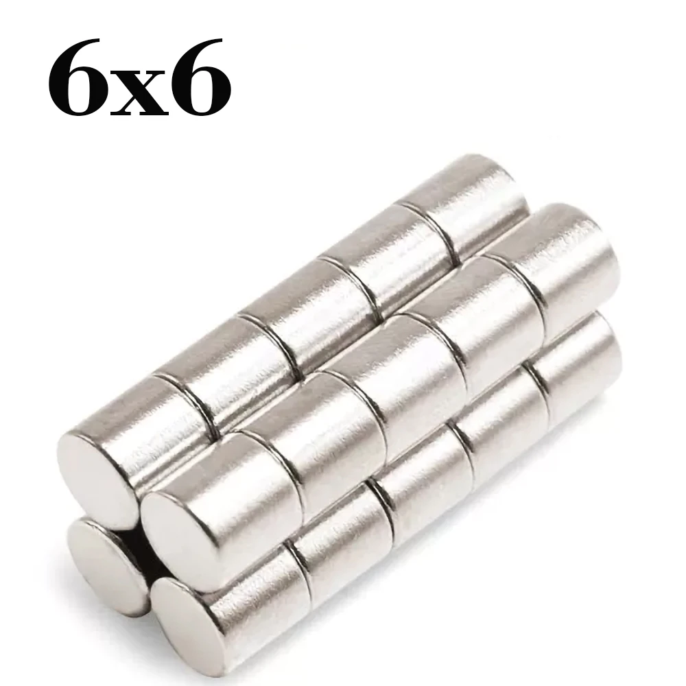 

10/20/50/100Pcs 6x6mm Neodymium Magnet 6mm * 6mm N35 NdFeB Round Super Powerful Strong Permanent Magnetic Imanes Disc Rare Earth