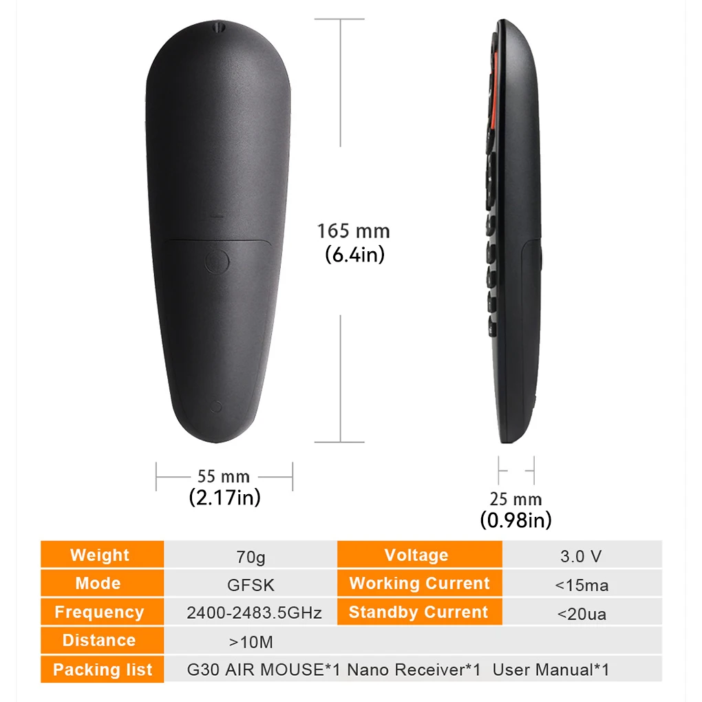 Remote Control Gyroscope Remotes Microphone Gyro Sensing Remote for