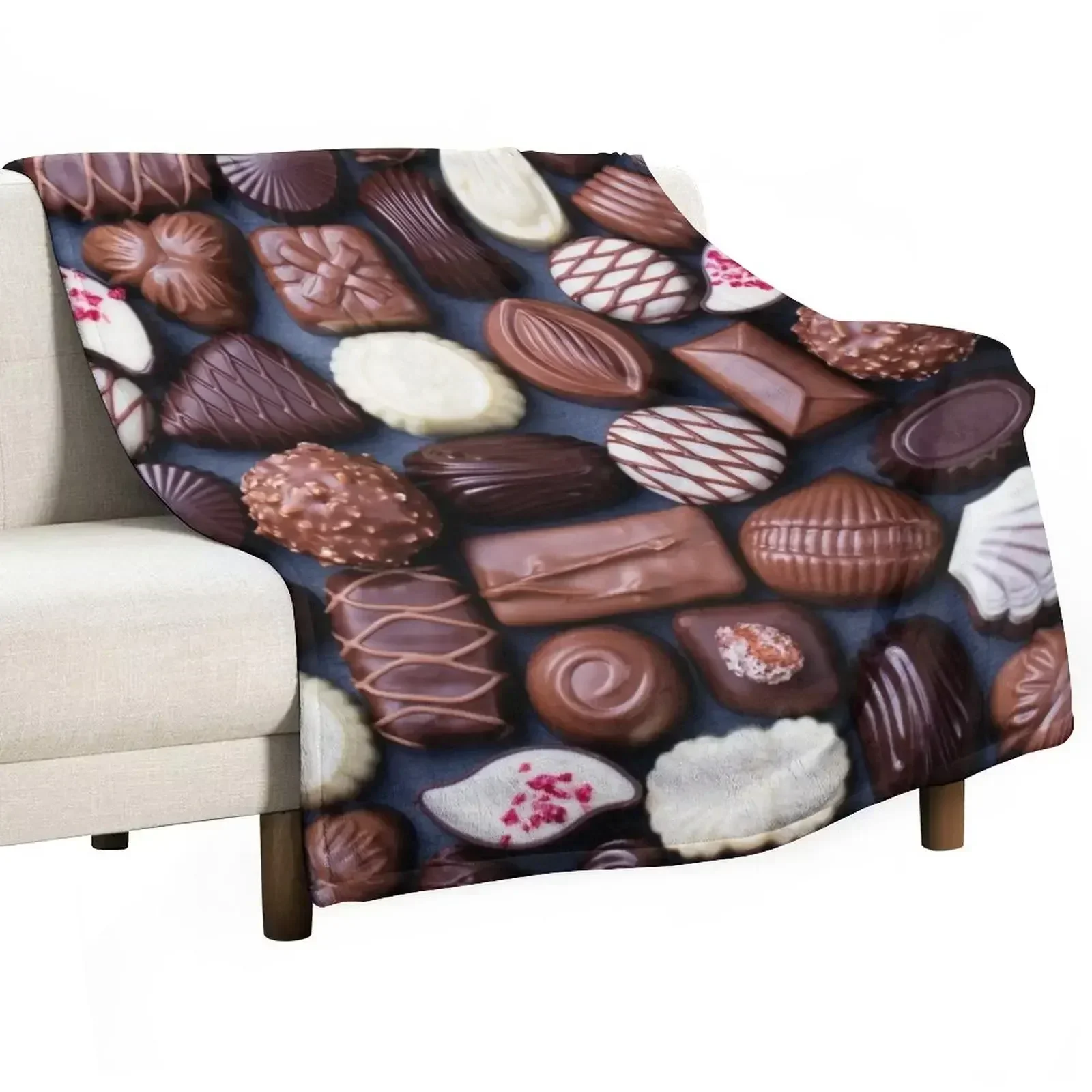 Chocolate Throw Blanket Polar Luxury Thicken Designers Beautifuls Flannels Soft Plaid Blankets