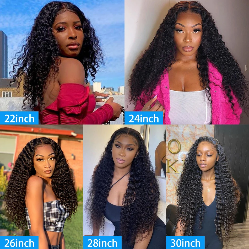 Deep Wave Frontal Wig Curly Human Hair Wigs For Black Women 30 34 Inch 13x4 13x6 Hd Lace Frontal Wig Water Wave Lace Front Wig