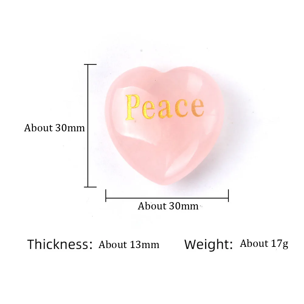 1pc 30mm Inspirational Stones Natural Stone Healing Crystal Rose Quartz Powerstone Love Inspiration Stone Ornaments Jewelry Gift