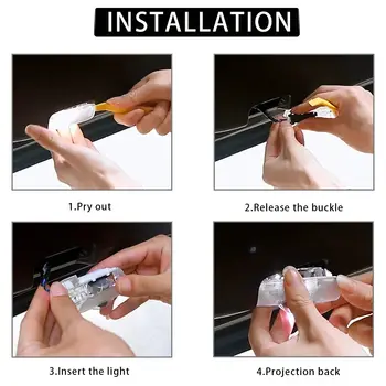 Pro Toyota Crown JZS171 JZS171W JZX175 JZX171 GRS180 GRS181 GRS182 GRS200 auto LED uvítací světla do dveří logo autopříslušenství 8 nejlepší prodej Světlo korunních dveří Toyota - №2