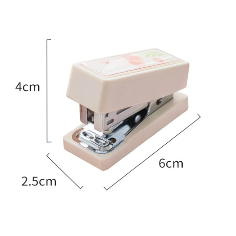 Mini Small Stapler Set Office Supplies Cute Cartoon Multifunction Bookbinding Small Portable Book Stapler for Student Offices