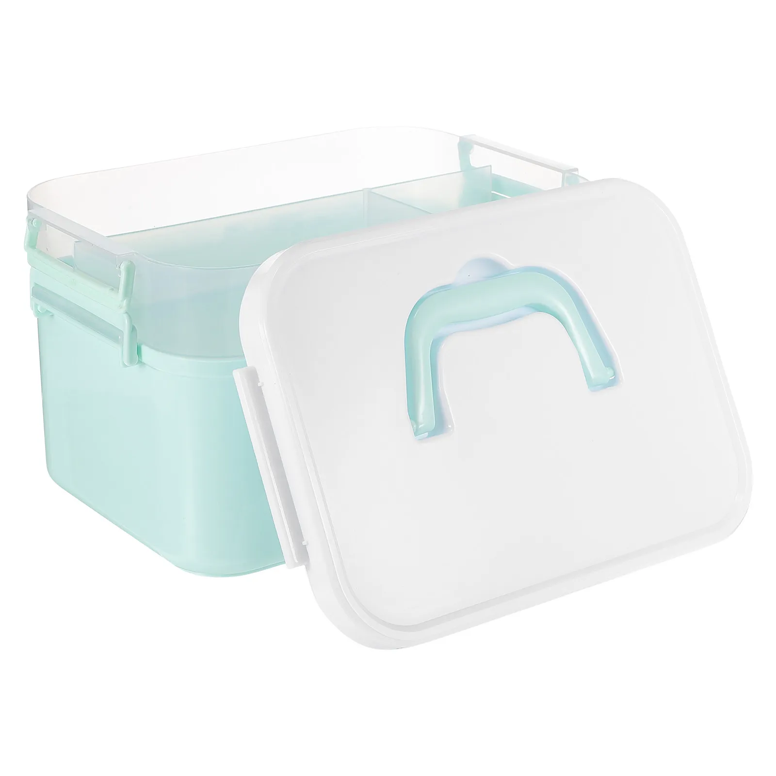 1Pcs Nail Art Supplies Box Premium PP Plastic Portable Manicure Tool Organizer for Nail Polish Glue Storage Home Salon Use