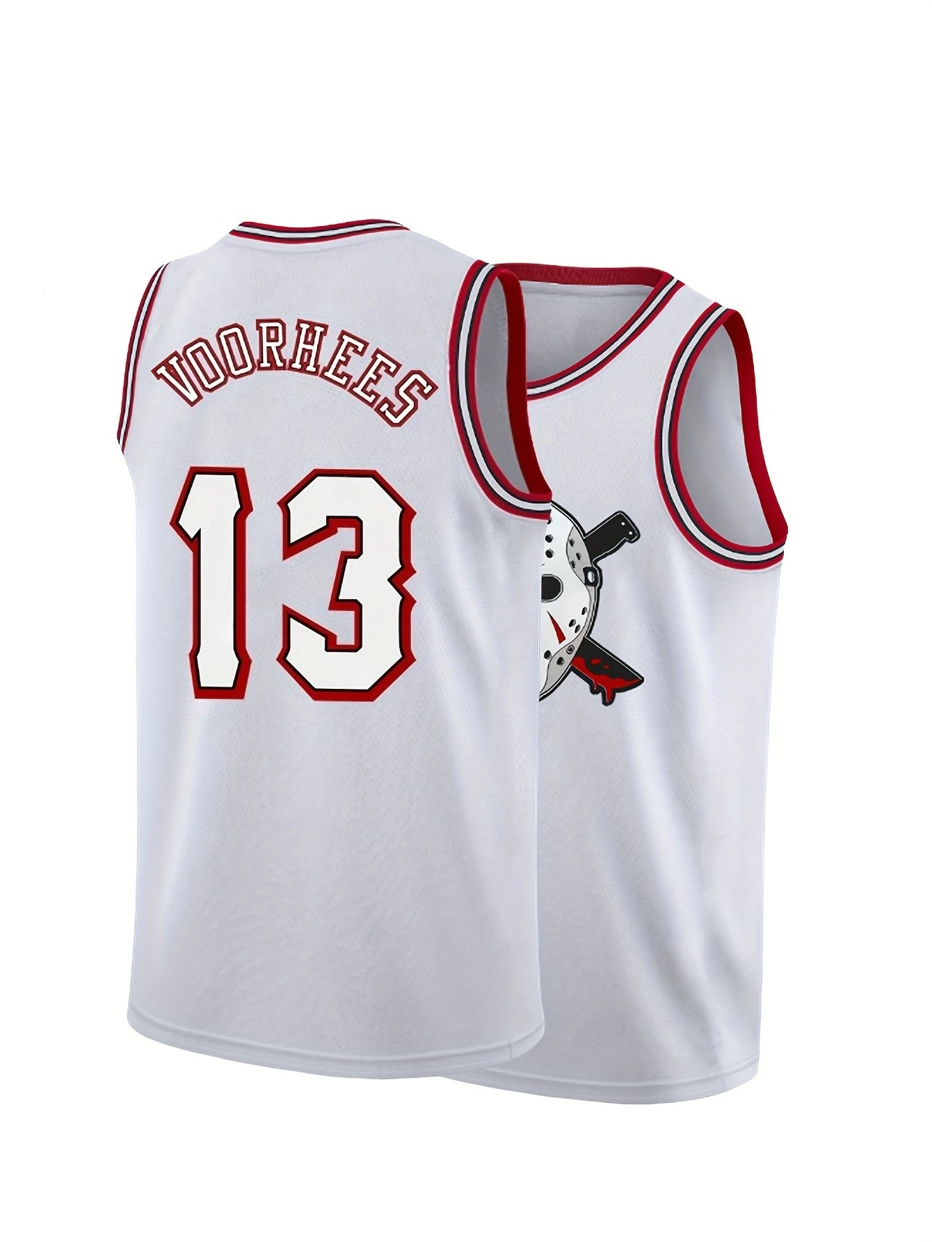 Basketball Jersey - White Base Blue Number Sleeveless Design Premium Team Apparel for Fans view 5