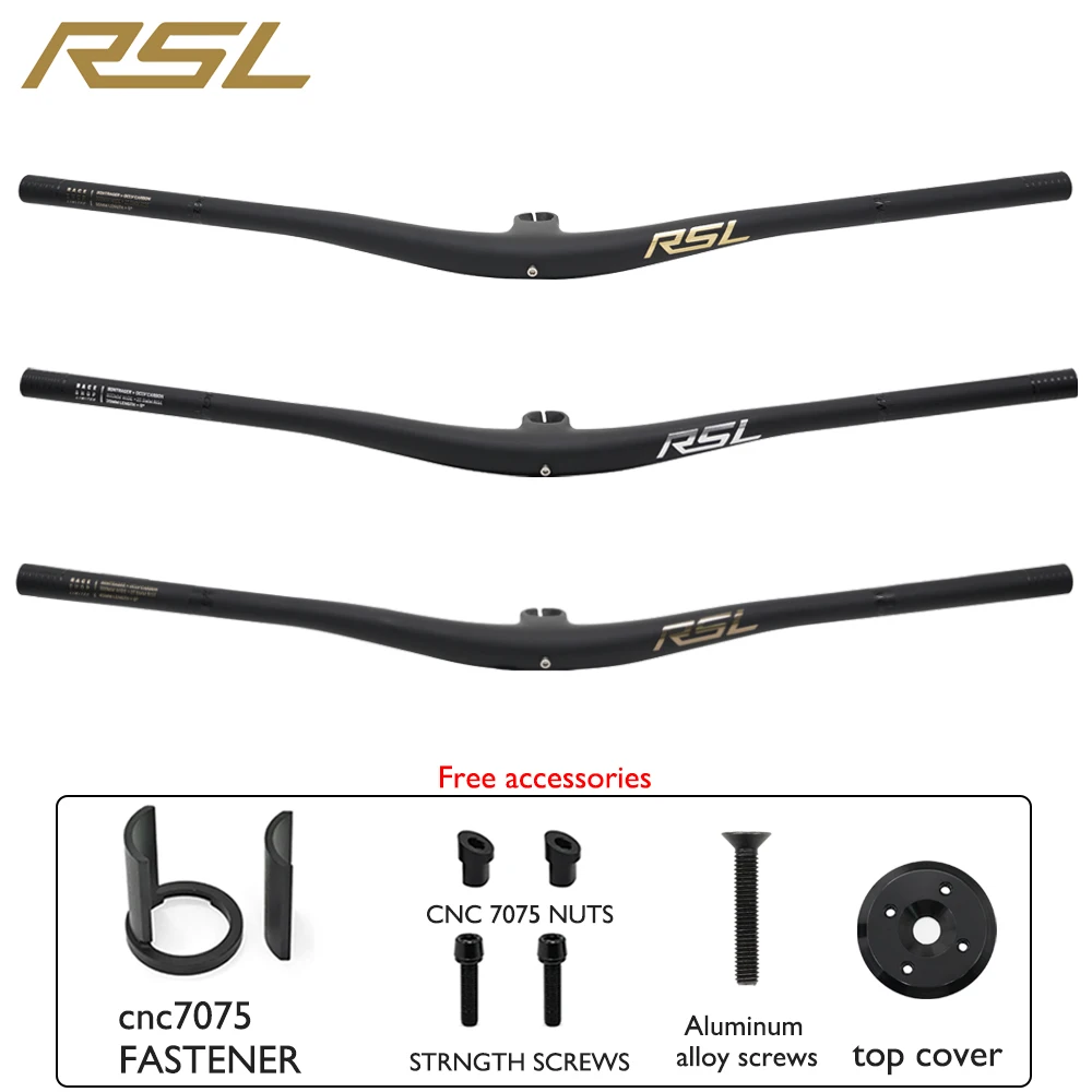 

RSL carbon fiber handlebar 28.6mm integrated mountain bike handlebar Rise 27.5mm stem length 35/45/55mm bicycle accessories