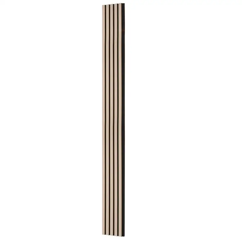 

Silver Wood Timber Wall Cladding 7.9 x 94.5 inch For Home Studio Office Living Room, Noise Reduction Sound Absorption MDF Composite Material Accent Decoration Modern Interior Style