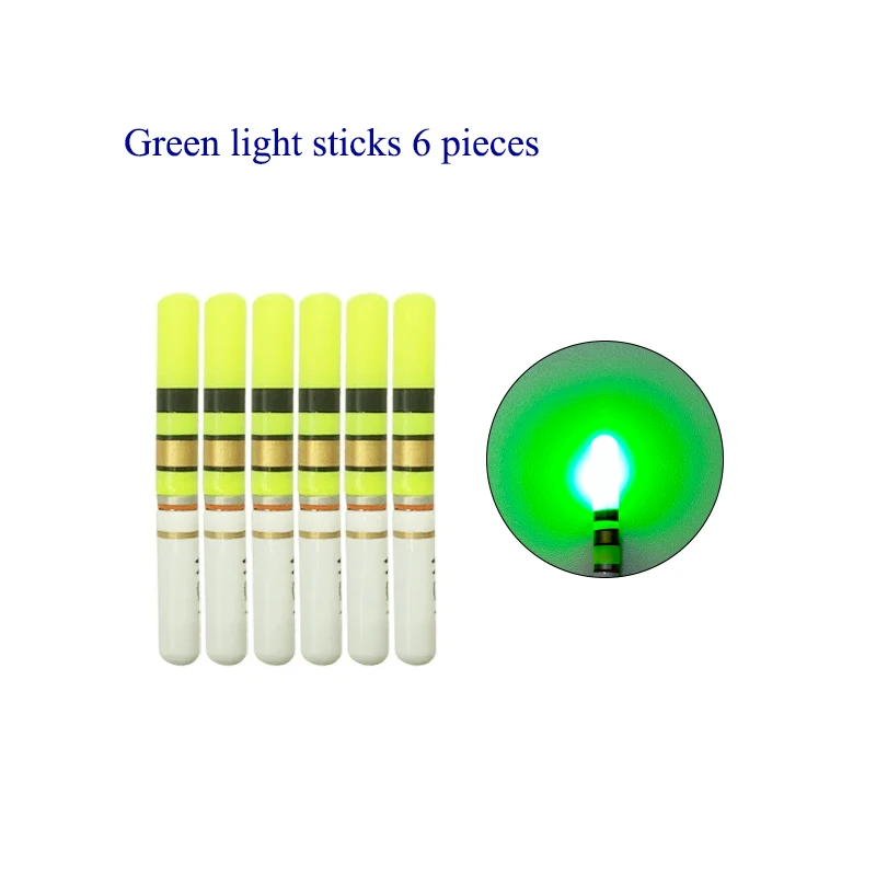 6PCS Electric Fishing Glow Stick Waterproof Electronic Light Stick Ocean Fishing Glow Light Luminous River Rod Light No Battery