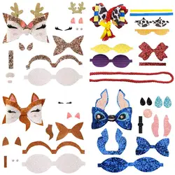 Disney Faux pelle sintetica Bow-Knot materiale Pack Kit fai da te materiale fatto a mano senza clip decorazione regalo per ragazze