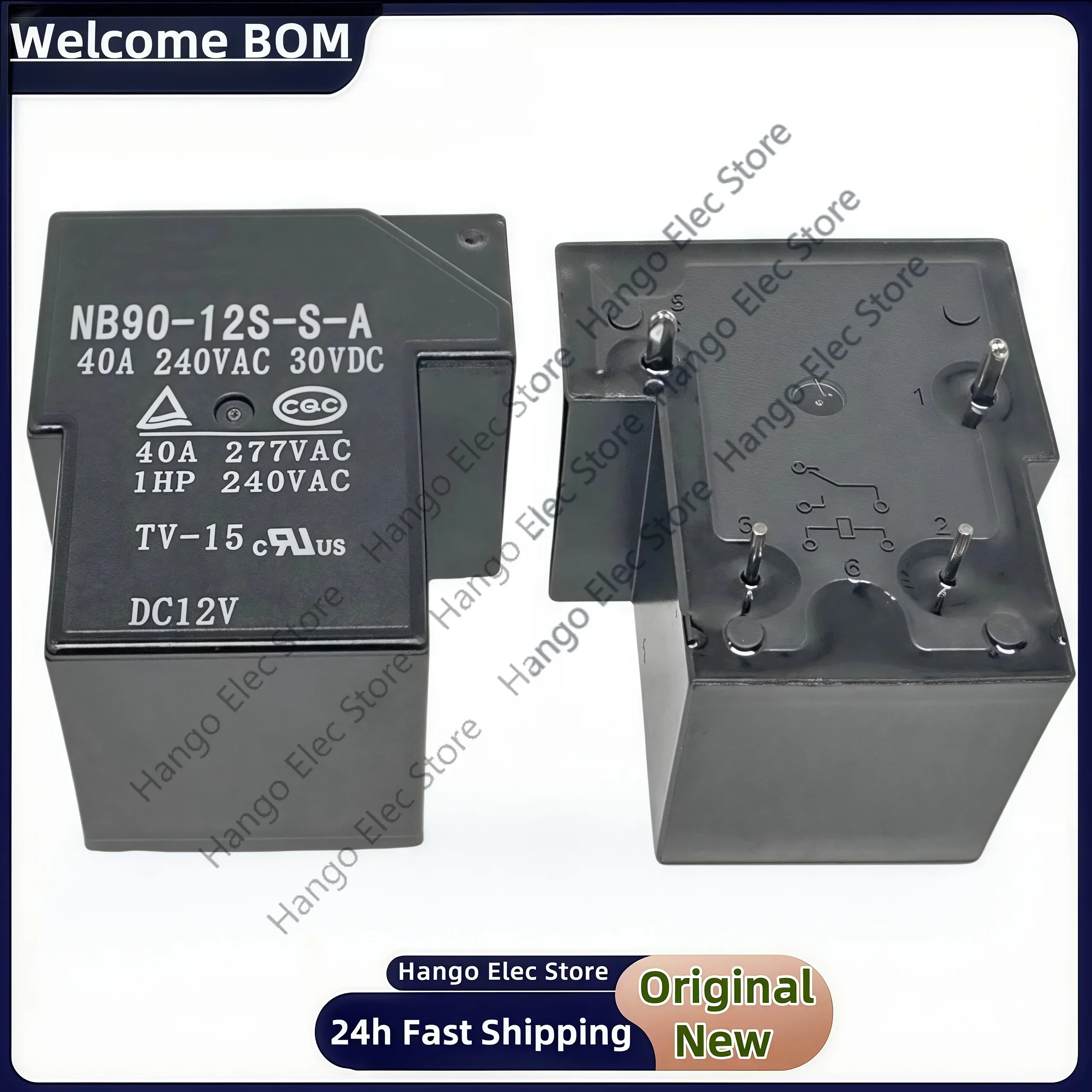 

Brand new 4-pin relay NB90 NB90E-12S-S-A NB90E-24S-S-A T90A4