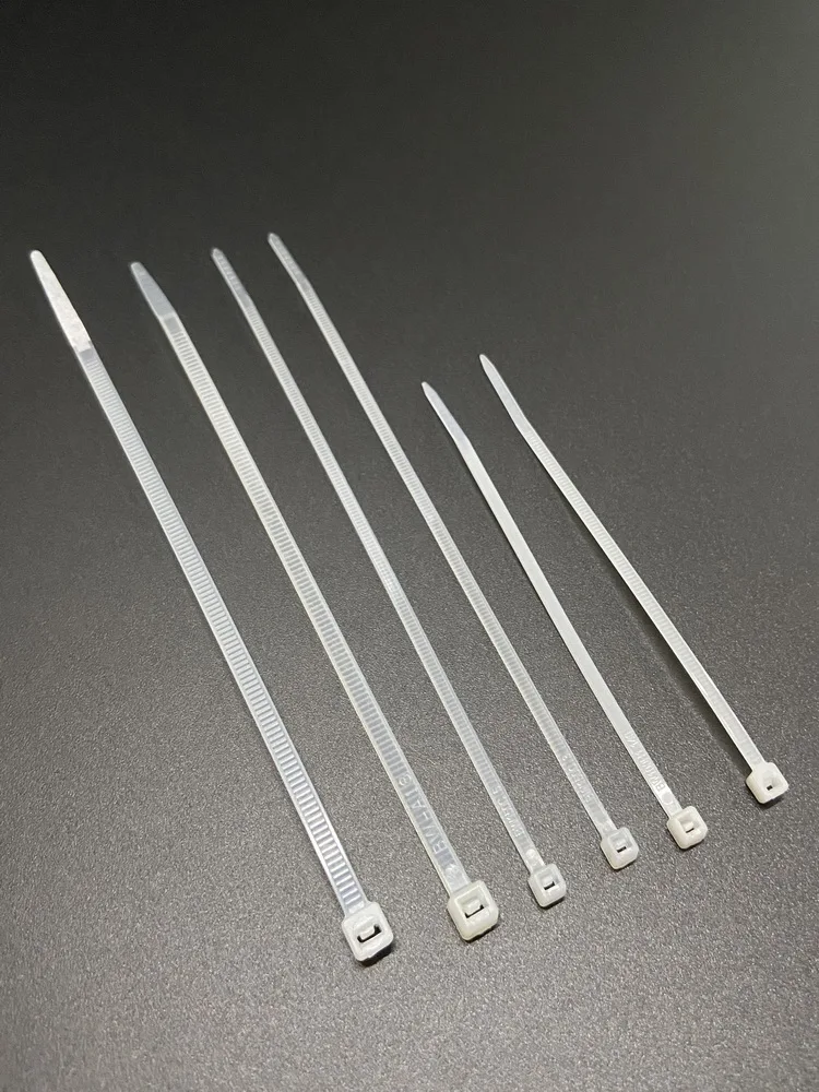 Electrical Accessories Self-Locking Disposable Wire And Cable Ties Straps Plastic Nylon 66 Material White Black Color