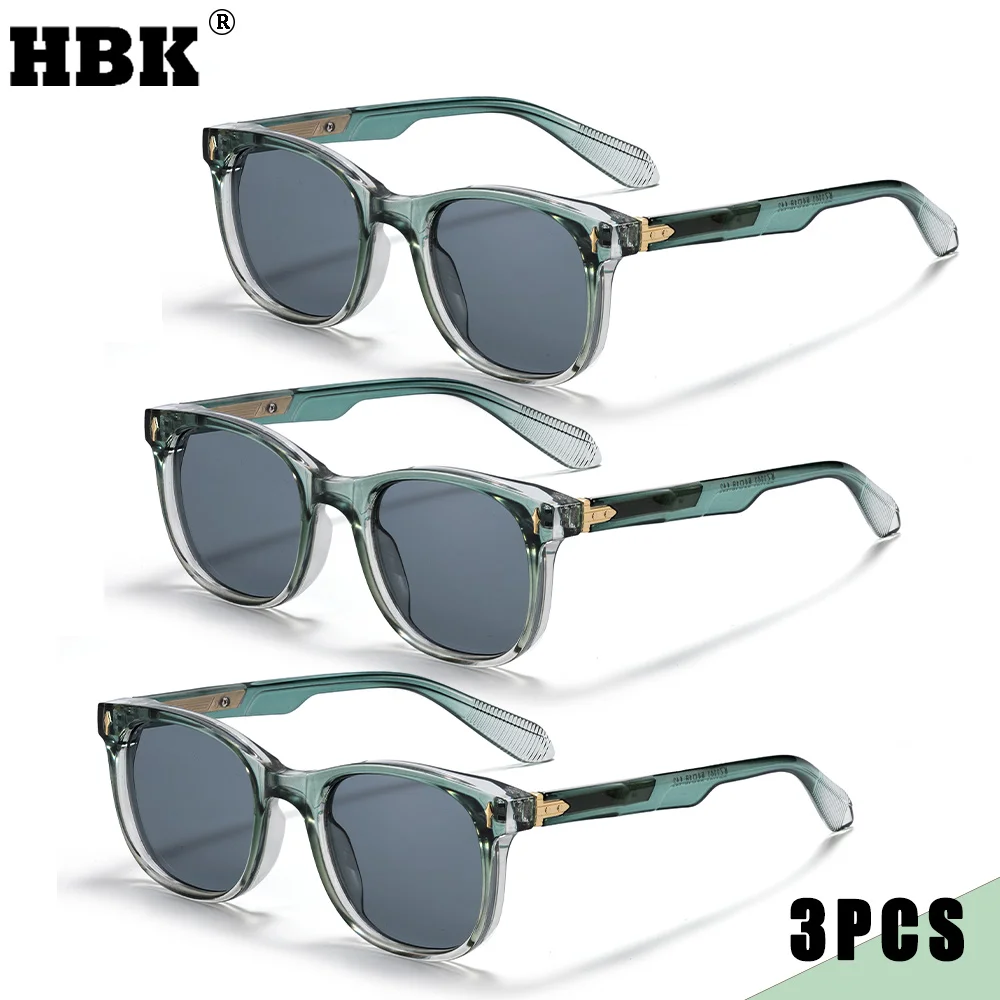 1/2/3 Pcs HBK Wholesale Fashion Men Classic Polarized Sunglasses Propionic Acid Pin Square Frame Women Outdoor Eyeglass UV400