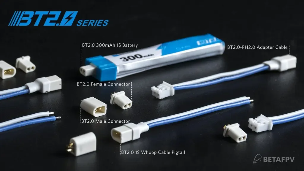 5 Pairs BETAFPV BT2.0 Connectors Female and Male Connector for BT2.0 Charging Battery In Stock