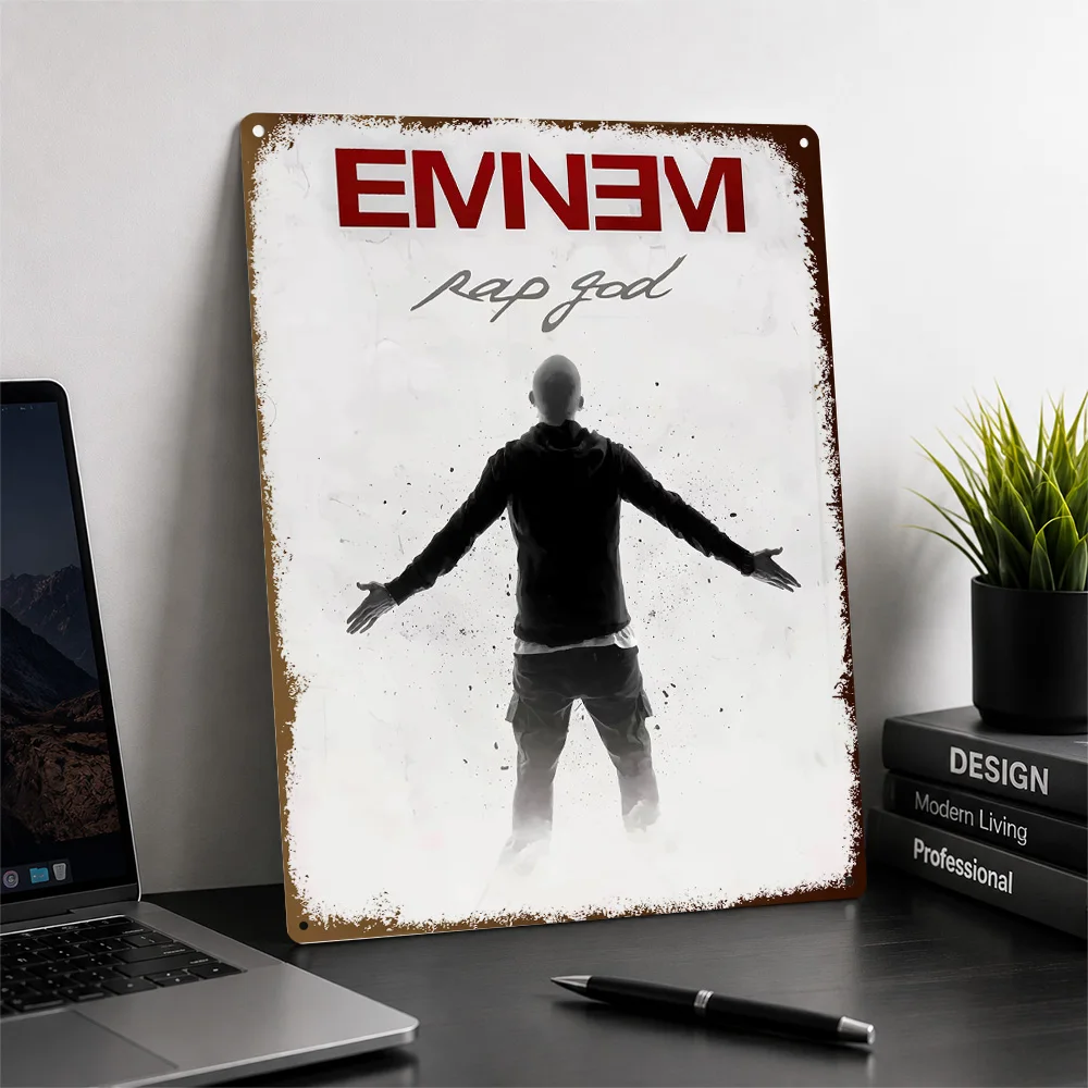 Eminem Rap God Album Cover Printed Poster Personalized Aluminum Metal Sign Lyrical Icon Wall Art For Urban Culture Enthusiasts