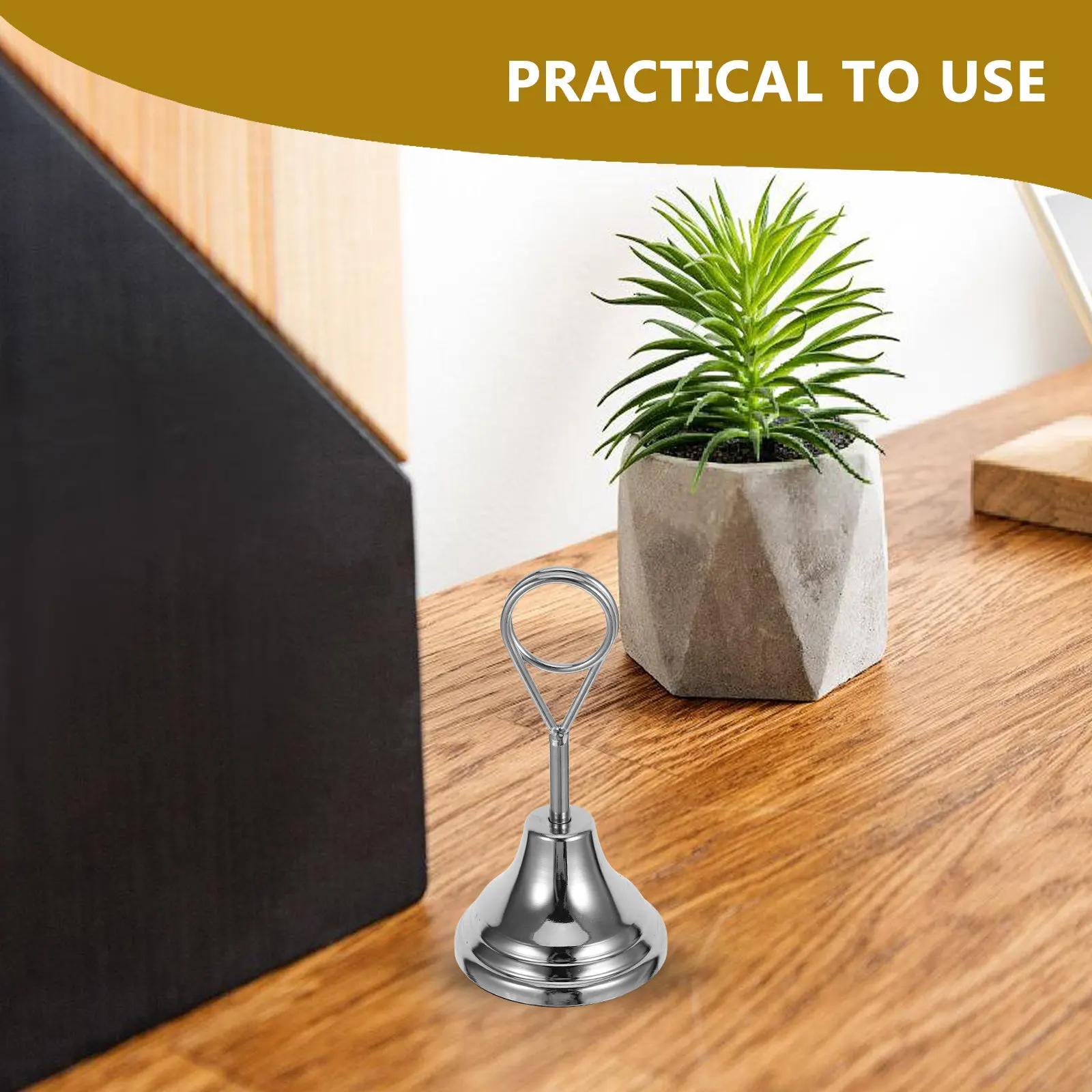 2Pcs Multifunctional Water Drop Business Card Holders Creative Metal Desktop Clip Display Stand Office Desk Organizer Silver
