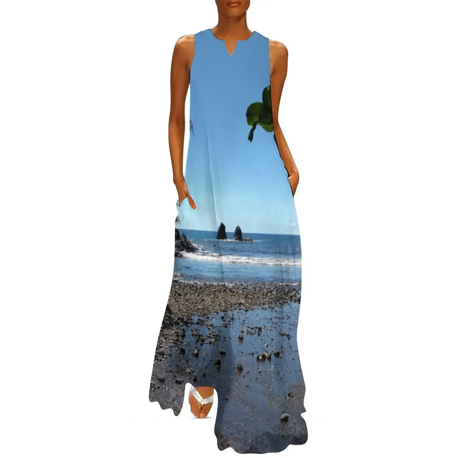 

AHT - River At The Bottom Of The Donkey Trail Long Dress Womens dresses Dress