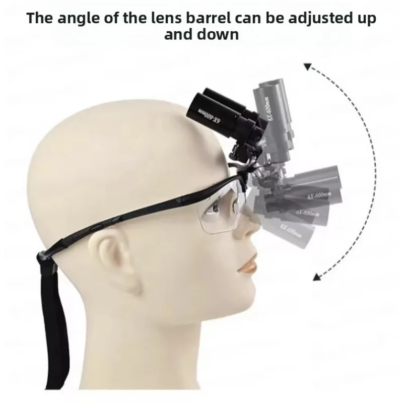 6X High-Definition Dental Loupes Dentistry Magnifying Glass with 5W  LED Headlamp surgical operation Oral Medical