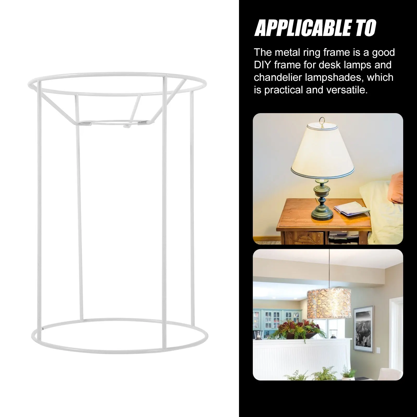 

Iron Lampshade Frame Metal Ring For Diy Table Lamp Chandelier Cage Light Shade Holder Lampshade Brackets Led Bulb