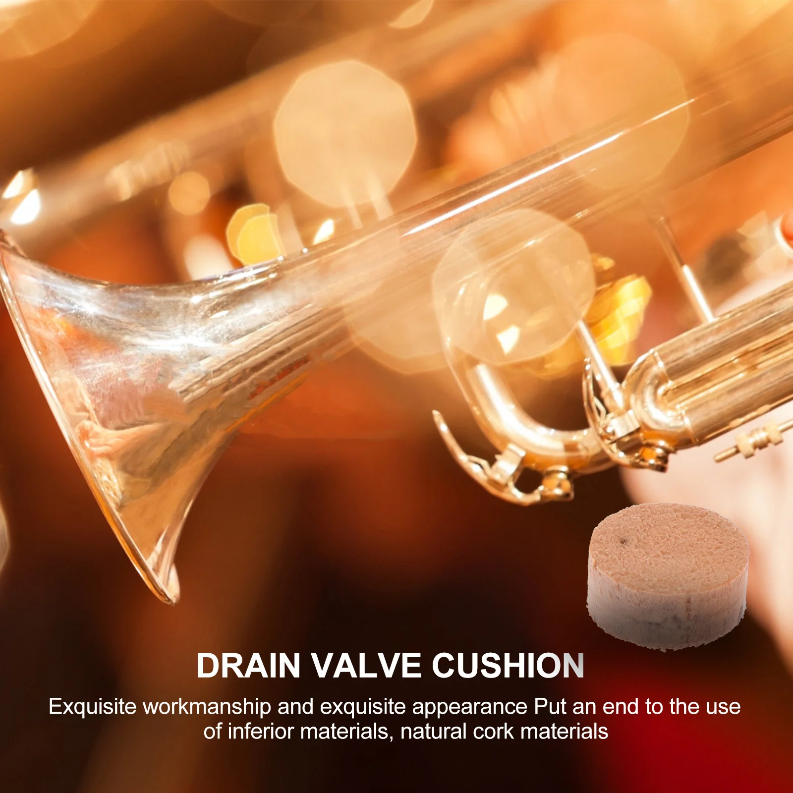 

3pcs Water Key Cork Pads Natural Replacement Stoppers Musical Instrument Accessories Musical Trombone Cork Pads Longhorn